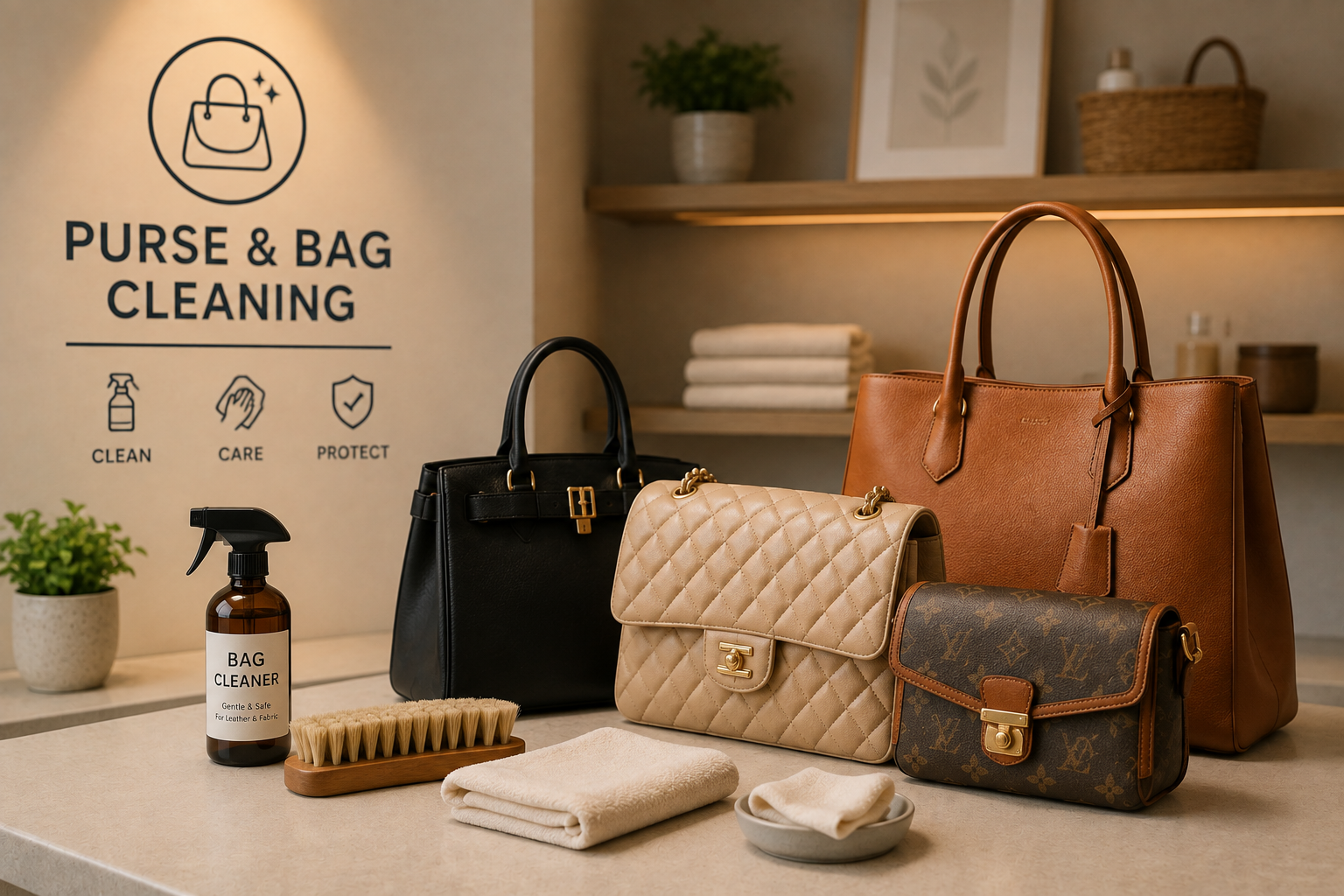 Purse and bag cleaning