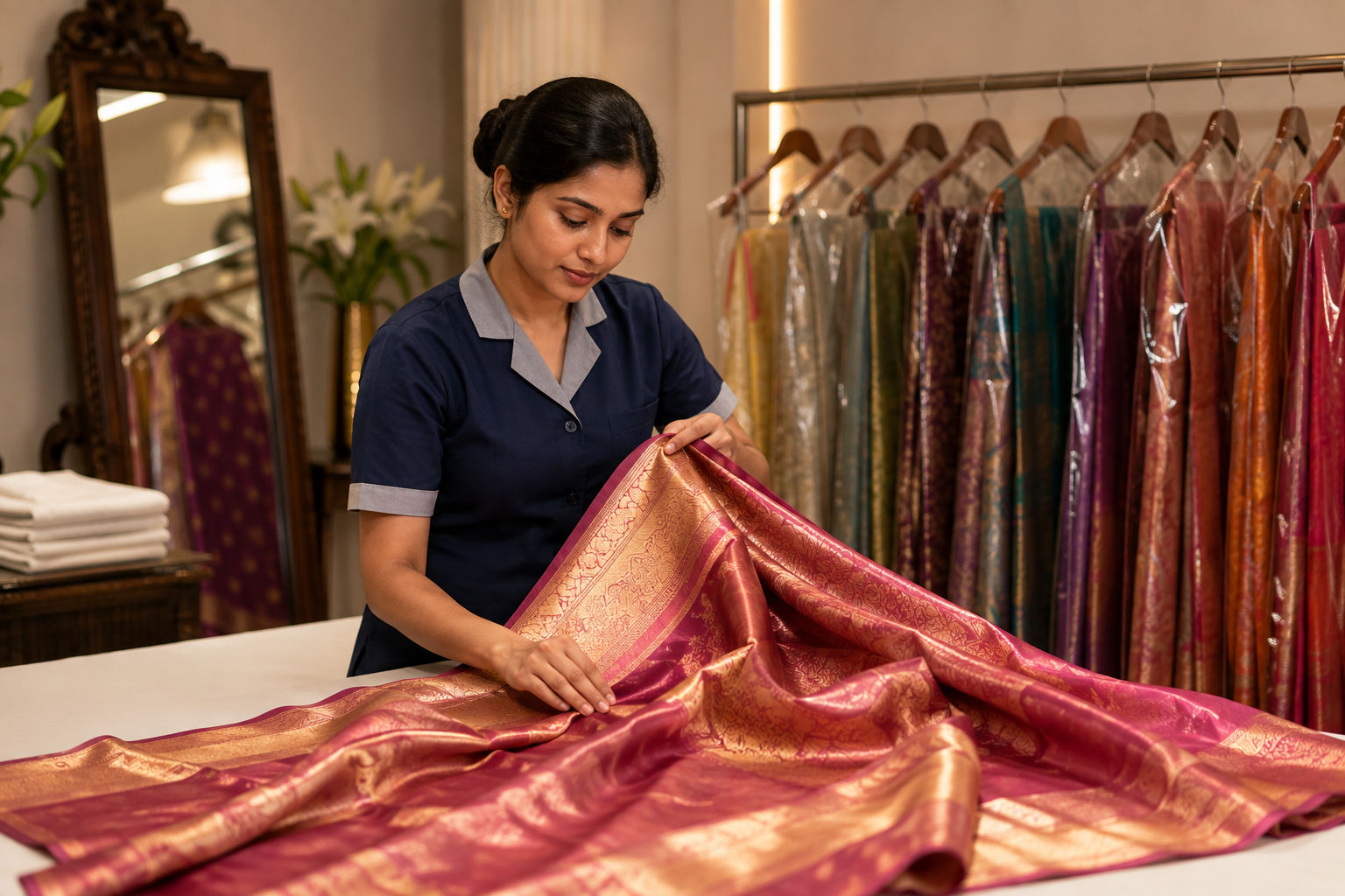 Saree Polishing